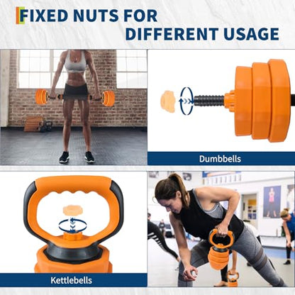 Adjustable Dumbbells, 44/66/88lbs Free Weight Set with Connector,4 In1 Dumbbells Set Used As Barbell,Kettlebells,Push Up Stand for Home Gym - size: 66 LB