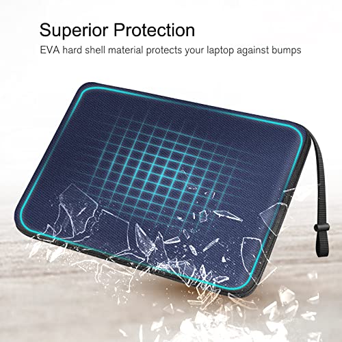 FINPAC 15.6-inch Hard Laptop Sleeve Case Compatible with 15.6 Inch Acer Aspire, Shockproof Computer Carrying Case for HP Dell Razer Samsung Laptop Chromebook, Navy - color: Navy, size: 15.6-inch Laptop/Chromebook