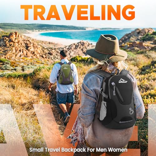 sunhiker Small Hiking Backpack Women Men 20L Lightweight Travel Backpack Daypack Casual Backpack For Cycling Outdoor Camping - color: Yellow