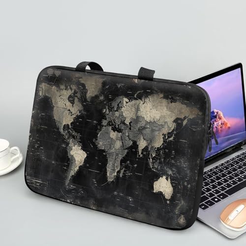 14 15 15.4 15.6 inch Laptop Handle Bag Computer Bag, Pouch Holder Notebook Sleeve Cover Soft Case Compatible for Dell,Lenovo,Toshiba HP, Asus Notebook-Old Map - color: Old Map