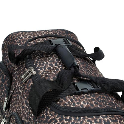 Rockland Rolling Duffel Bag, Black, 22" - color: LEOPARD, size: 22"