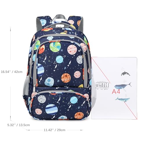 abshoo Lightweight Elementary School Backpack For Boy Kindergarten Boys Bookbag Solar System Kids School Bags (Space Planet) - color: Space Planet