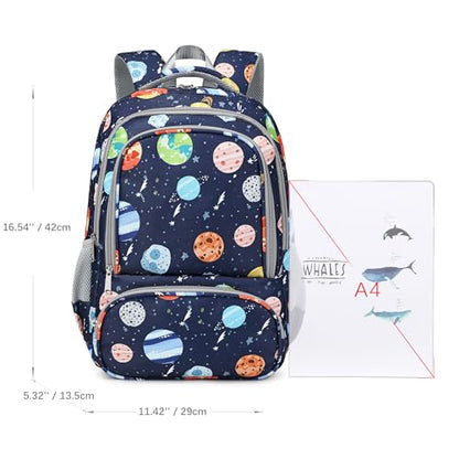 abshoo Lightweight Elementary School Backpack For Boy Kindergarten Boys Bookbag Solar System Kids School Bags (Space Planet) - color: Space Planet
