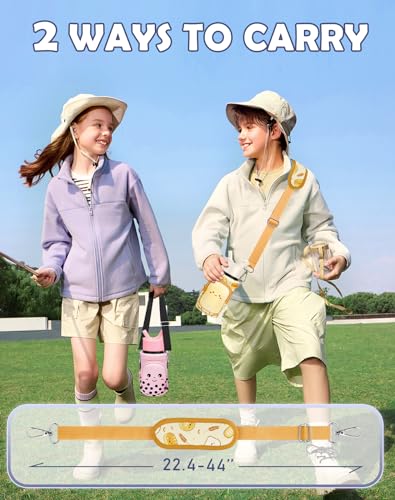 Miss Adola Water Bottle Carrier with Strap - Insulated Kids Water Bottle Holder for Boys Girls Bottle Bag for 10-18Oz - color: Toast