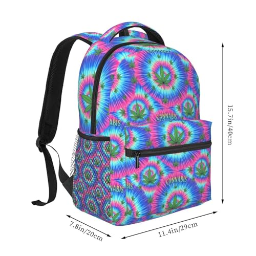 Laptop Daypack Colorful Weedleaf Leaf, Lightweight Commuter Backpack with Inner Pocket for Work, Travel and Gym - color: Pattern (234)