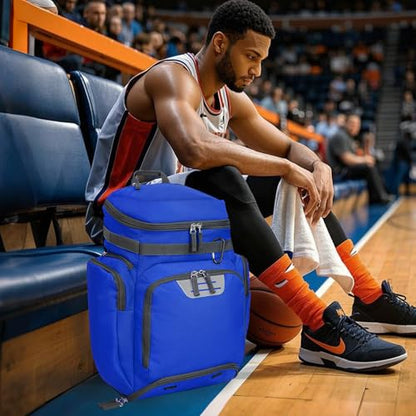 Goloni Basketball Backpack,Large Sports Bag with Ball Compartment & Shoe Compartment, Best for Basketball, Soccer - color: Blue