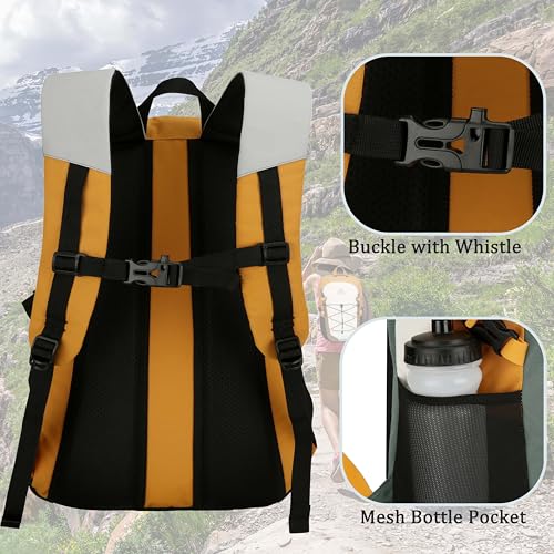 25L Lightweight Backpack for Cycling or Hiking, Hydration Pack Water Resistant,Climbing Backpack for Men Women (GREY) - color: Grey