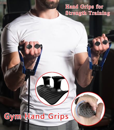 2 Pair Weight Lifting Grips for Men Women, Ergonomics Workout Silicone Gym Grips Pads for Palm Protection, for Weight Lifting, Pull-Ups, Gym Training and Exercise
