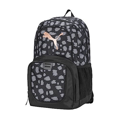PUMA Unisex Adult Evercat Contender Backpack, Black/Rose Gold - color: Rose Gold Cheetah, style: Contender Backpack With Laptop Sleeve, Item Organizer & Media Pocket