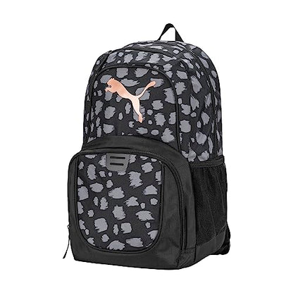 PUMA Unisex Adult Evercat Contender Backpack, Black/Rose Gold - color: Rose Gold Cheetah, style: Contender Backpack With Laptop Sleeve, Item Organizer & Media Pocket
