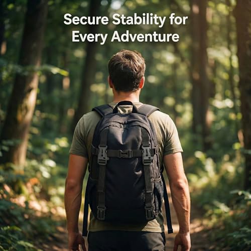 2Pcs Backpack Chest Strap Add On Adjustable Sternum Straps for Backpacks with 20MM Webbing Back Pack Harness Clip with Buckle for Hiking Travel Outdoor Use