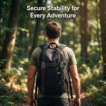 2Pcs Backpack Chest Strap Add On Adjustable Sternum Straps for Backpacks with 20MM Webbing Back Pack Harness Clip with Buckle for Hiking Travel Outdoor Use