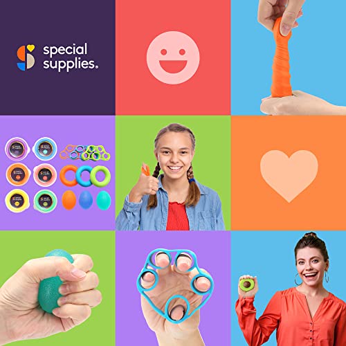 Special Supplies Physical Hand Therapy Putty Kit, Finger Exercisers, Hand Strengtheners, 15 Set Grip Strength,Dexterity, Mobility, Injury Stress Relief