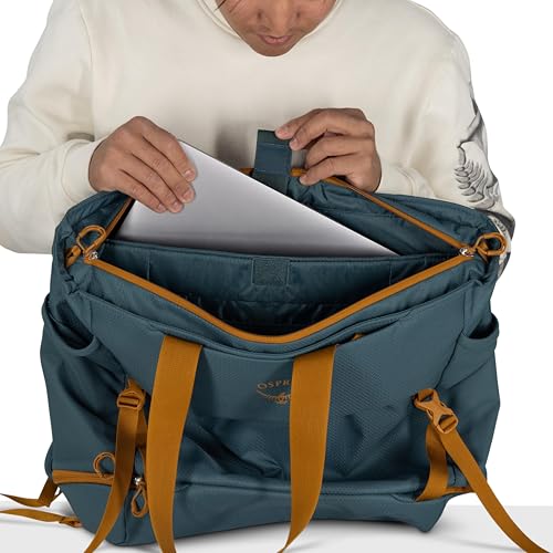 Osprey Daylite Large Tote Weekend Pack - Shoulder or Backpack Carry with Laptop Sleeve & Shoe Compartment, Torrent Blue - color: Torrent Blue