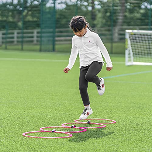 FORZA Agility Rings [12 Pack] | Speed & Agility Training Equipment for Athletes - Available in 10 Colors - color: Black