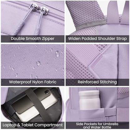 YAMTION Laptop Backpacks 214-Purple - color: Purple, size: 15.6 inch (1 pack)