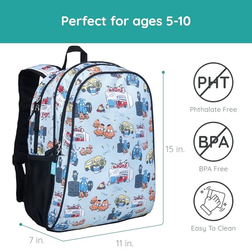 Wildkin Jo's Garage 15 Inch Backpack - color: Blue