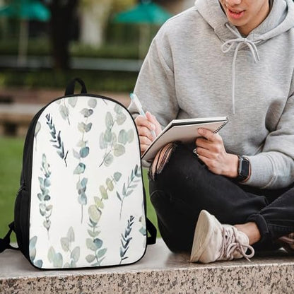 Travel Laptop Backpack Slim Durable Lightweight Back Pack Cute Eucalyptus Leaves Small Backpack For Women Men - color: Eucalyptus Leaves