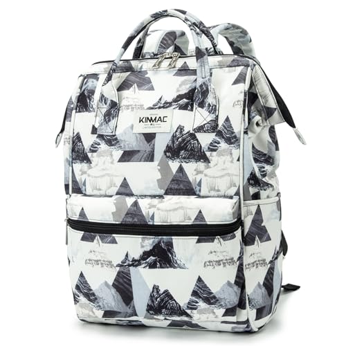 Kinmac Laptop Backpack for Women and Men, Large Capacity Travel Backpack for 15.6 inch Laptop Computer (Mountain) - color: Mountain