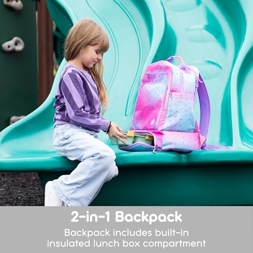 J World New York 2-in-1 Insulated Backpack Lunch Box for Kids. Adult School Bookbag, Icon Checkers, 17 x 13 x 9 Inches - color: Icon Checkers