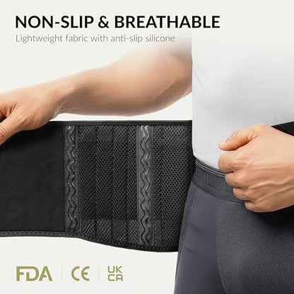 BraceUP Back Brace for Men and Women Lower Back - Breathable Waist Lumbar Support Belt for Sciatica, Herniated Disc, Scoliosis Back Pain Relief, with Dual Adjustable Straps (L/XL 35-43 In) - size: Large/X-Large (Pack of 1)
