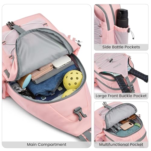 G4Free Pickleball Sling Bag for Women - Lightweight Crossbody Sports Bag - color: Pink