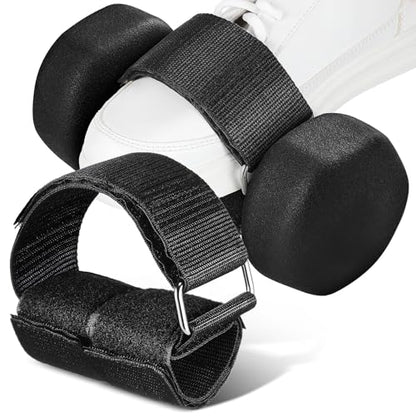 BESPORTBLE Feet Dumbbell Attachment 1 Pair Adjustable Ankle Weights Strap for Leg Extensions Hamstring Curls Hip Flexor Glute Kickbacks Home Gym Workout Gear
