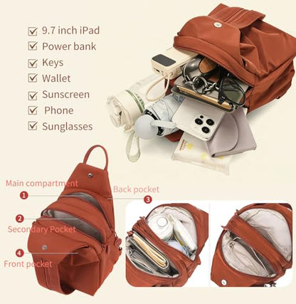 3 in 1 Anti Theft Travel Tote Bag, Convertible Capacity Backpack Purse, Lightweight Sling Bag for Women's Commute & Outdoor (Purple) - color: Light Purple