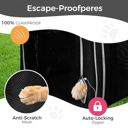 BAGLHER Pet Travel Carrier, Cat Carriers Dog Carrier for Small Medium Cats Dogs Puppies, Airline Approved Small Dog Carrier Soft Sided, Collapsible Puppy Carrier. Black - color: Black, size: Medium