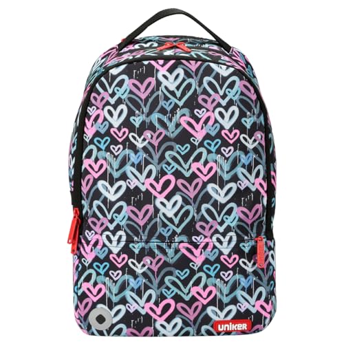 Graffiti Backpack, Designer Laptop Backpack for 15.6 Inch Work,Water Resistant Backpack Computer Bag,HeartBeat‌ - color: Heartbeat‌