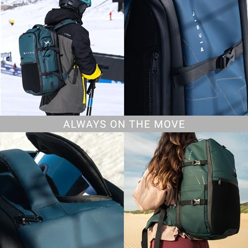 PICSIL Horizon Travel Backpack – Expandable 26L-33L Carry-On with Waterproof Laptop Compartment for 15 & 15.6'', Shoe Storage, and Personal Item Bag - Moss - color: Moss