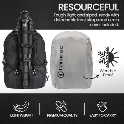 Tamrac Anvil Slim 15 Camera Backpack for Photographers DSLR Camera Bag with Laptop Compartment, Professional Photography Backpack, Camera Bag with Tripod Holder, Camera Carrying Case, Black - style: Anvil Slim 15
