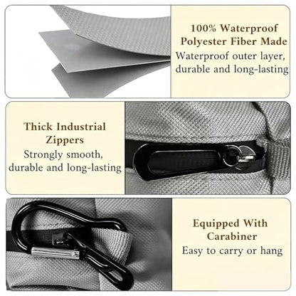 Small Lengthen Toiletry Bag for Men, Travel Bag Waterproof and Foldable for Storage Mini Toiletry Bag Equipped With Carabiner for Easy Portability (Gray)