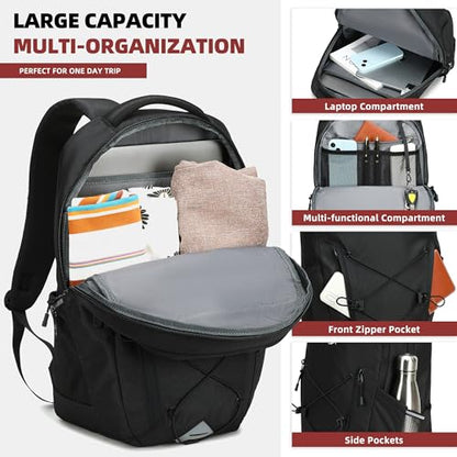AO ALI VICTORY Women's Laptop Backpack 15.6 inch,Travel Backpack for Men - color: Black