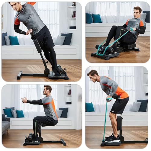 leikefitness Sissy Squat Machine, Deluxe Multi-Function Deep Sissy Squat Bench Workout Station, Leg Exercise Machine for Home Gym