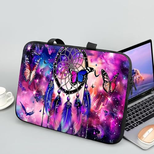 14 15 15.4 15.6 inch Laptop Handle Bag Computer Bag, Pouch Holder Notebook Sleeve Cover Soft Case Compatible for Dell,Lenovo,Toshiba HP, Asus Notebook-Beautiful Dream Catcher - color: Beautiful Dream Catcher