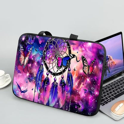 14 15 15.4 15.6 inch Laptop Handle Bag Computer Bag, Pouch Holder Notebook Sleeve Cover Soft Case Compatible for Dell,Lenovo,Toshiba HP, Asus Notebook-Beautiful Dream Catcher - color: Beautiful Dream Catcher