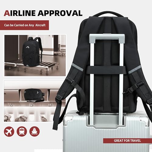 AO ALI VICTORY Women's Laptop Backpack 15.6 inch,Travel Backpack for Men - color: Black