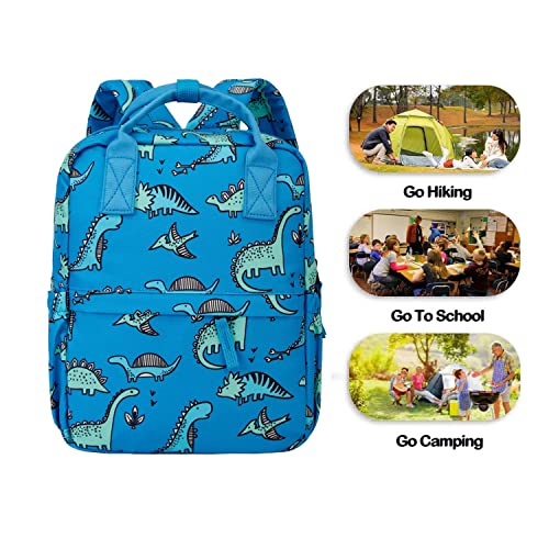 Cute Preschool Backpack Toddler School Book Bag for Girls Boys Kids Kindergarten Nursery Travel Bag with Chest Strap(12inch, Blue Dinosaur) - color: Blue Dinosaur, size: 12inch