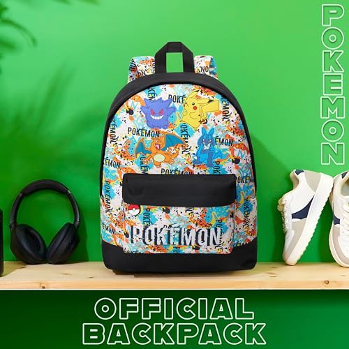 Pokemon Backpack for Kids Teens Boys Girls, Pikachu Anime Backpacks, Bag for Daycare Sports Vacation Travel, School Gift (Multi Graffiti) - color: Multi Graffiti