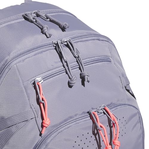 adidas Defender 5 Backpack for Sports, Gym, School and Travel, 33L, Slate Grey/Silver Metallic/Solar Turbo Pink, OSFA - color: Slate Grey/Silver Metallic/Solar Turbo Pink