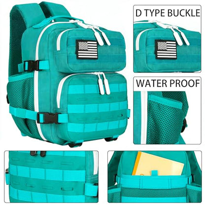 9L Mini Tactical Backpack for Men and Women Tactical Backpack Small for Hiking Small Tactical Bag Fitness Pack - color: Lake Blue