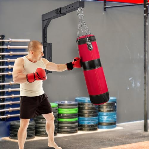 Dolibest Wall Mount Heavy Bag Hanger, Heavy Duty Punching Bag Hanger, Adjustable Boxing Bag Hanger Stand for Home Gym Indoor Outdoor, (800 LB Capacity) - color: Adjustable Heavy Bag Hanger