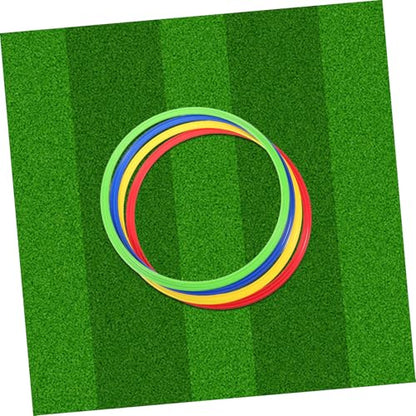 TOYANDONA 4pcs Soccer Training Rings Plastic Agility Training Circles Speed and Agility Drills Jumping Ring for Enhanced Coordination