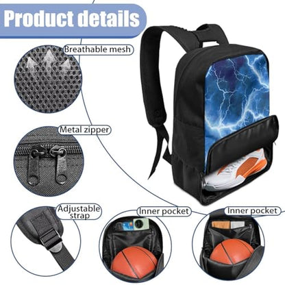 Basketball Backpack With Separate Ball Compartment And Shoes Fit Basketball Volleyball Football - color: Lightning