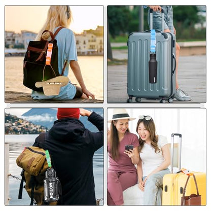 5pcs Luggage Belt, Colorful Carrying Clip Buckle, Travel Portable Luggage Straps, Adjustable Luggage Travel Belt Accessories, Practical Suitcase Straps