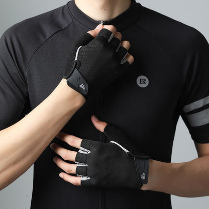 Utaly Men Women Breathable Half Finger Fitness Gloves - Prevents Calluses Gloves with Non-Slip Padding for Gym Workout - size: Large