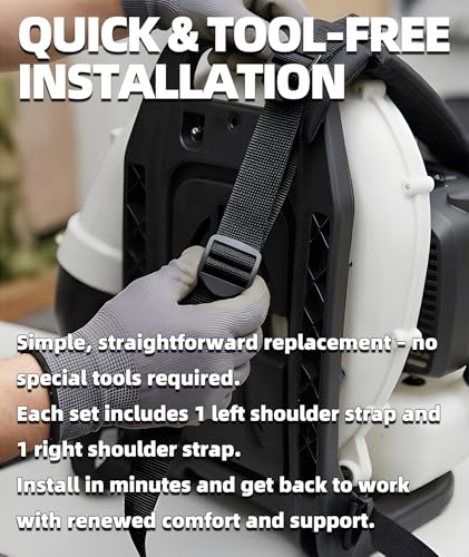 P021048250 P021048260 Backpack Blower Shoulder Straps Left & Right – Replacement Harness for Echo PB-580 PB-580H PB-580T – Ergonomic Design for Comfort & Durability – 2 Pack (1 Left + 1 Right) - color: Black, style: P021048250/P021048260