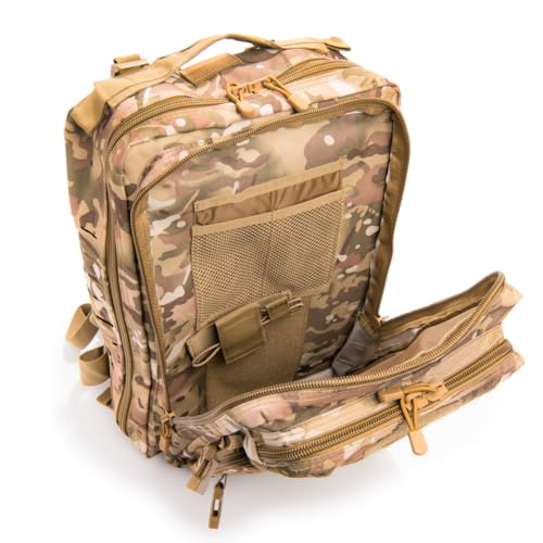Large Laser-cut MOLLE Backpack with Pistol Retention System, CP Camo, Modular and Lightweight Design for EDC, Range, or Tactical Use - color: Cp Camo
