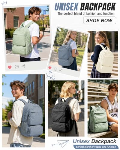BJLFS Grey Backpack for School Women Girls, Waterproof Bookbag Cute High School Backpack for Men Teen Boys, Lightweight Travel College Backpack Mochilas Escolares para Casual Daypack Rucksack - color: A1-blue